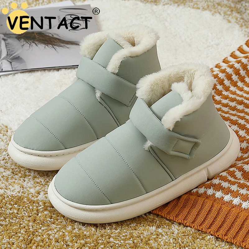 

VENTACT 2023 New Winter Snow Boots Thick Warm Women Shoes Outdoor House Cotton Slipper Daily Casual Women Homewear