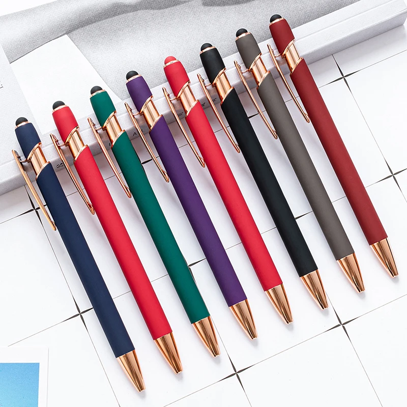 

1 Pieces Ballpoint Pen Cute Metal Capacitive Touch Stationery School Office Supply High Quality Press Pen Stylo à bille