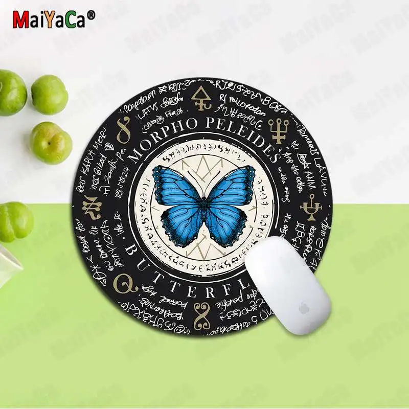 MaiYaCa серия С Рисунком бабочки INS Tide круглый утолщенный коврик для мыши большой