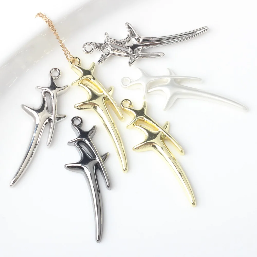 

Подвеска из сплава в виде Гипербола с крестом и звездами, 10 шт.