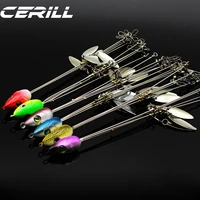cerill 1 pc alabama rig head steel 5 arms 4 blades umbrella fishing lure bass group snap swivel spinner swimbait tackle tools