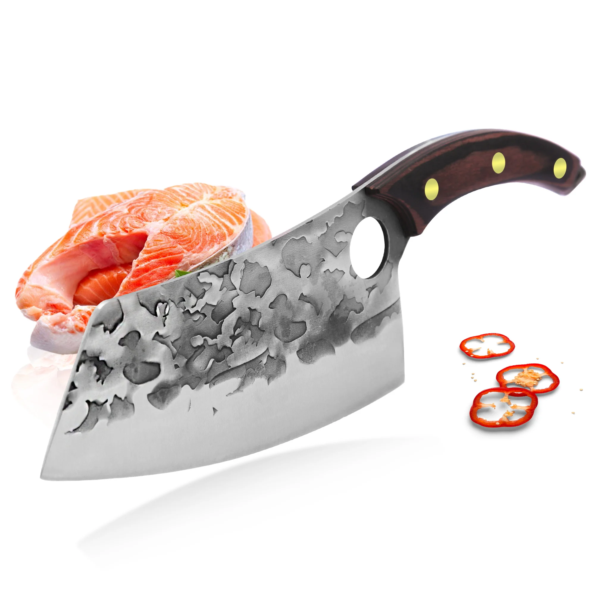 

Кухонный нож, острые ножи из нержавеющей стали, 7,5 дюйма, мясницкий нож с широким лезвием, мясницкий нож для убоя, китайские шеф-ножи, приблиз...