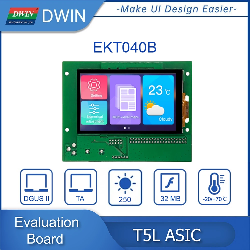 DWIN Разработочная плата 8.8 Дюймов 1920*RGB*480 & 4.0 800*RGB*480 Модуль оценки функций IPS LCD (TA) / Система DGUSⅡ