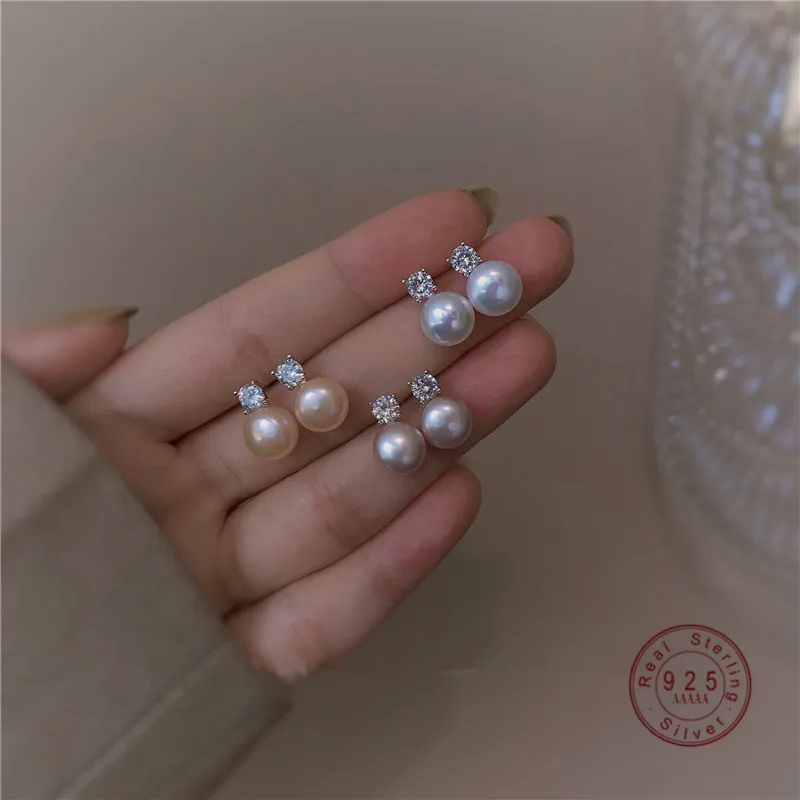 

Женские серьги-гвоздики из серебра 925 пробы, с кристаллами