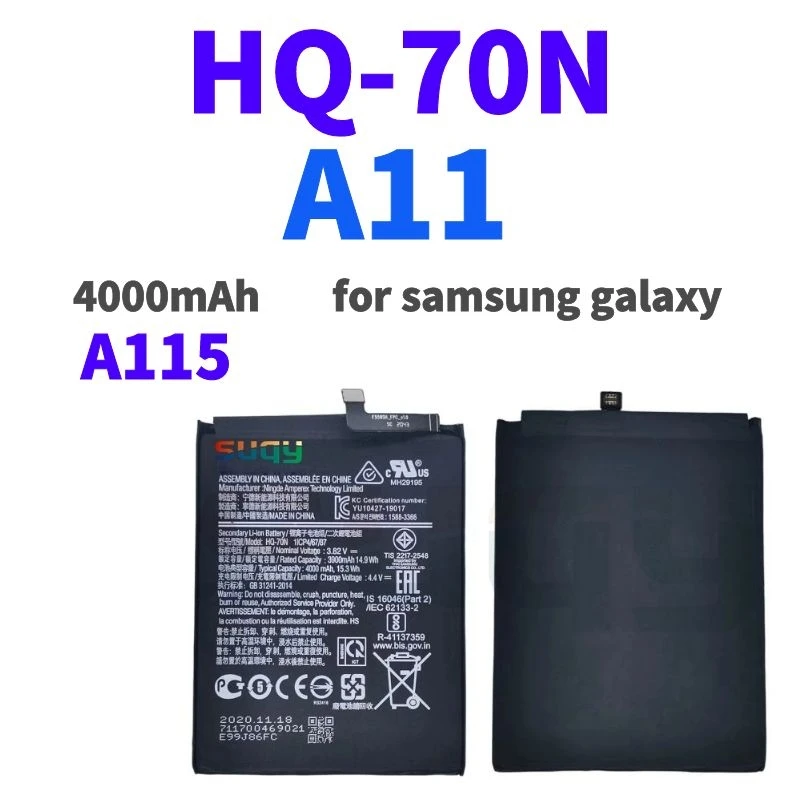 

suqy HQ-70N for Samsung A11 Battery Original Replacement Battery for Samsung Galaxy A11 4000mAh Bateria for Samsung A11 Batterie