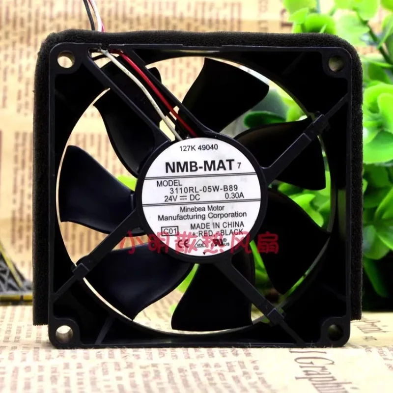 Оригинальный вентилятор охлаждения для NMB 3110RL-05W-B89 8025 24V 0.3A 3-проводной Частотный преобразователь охлаждающий вентилятор 8 см 80x80x25 мм