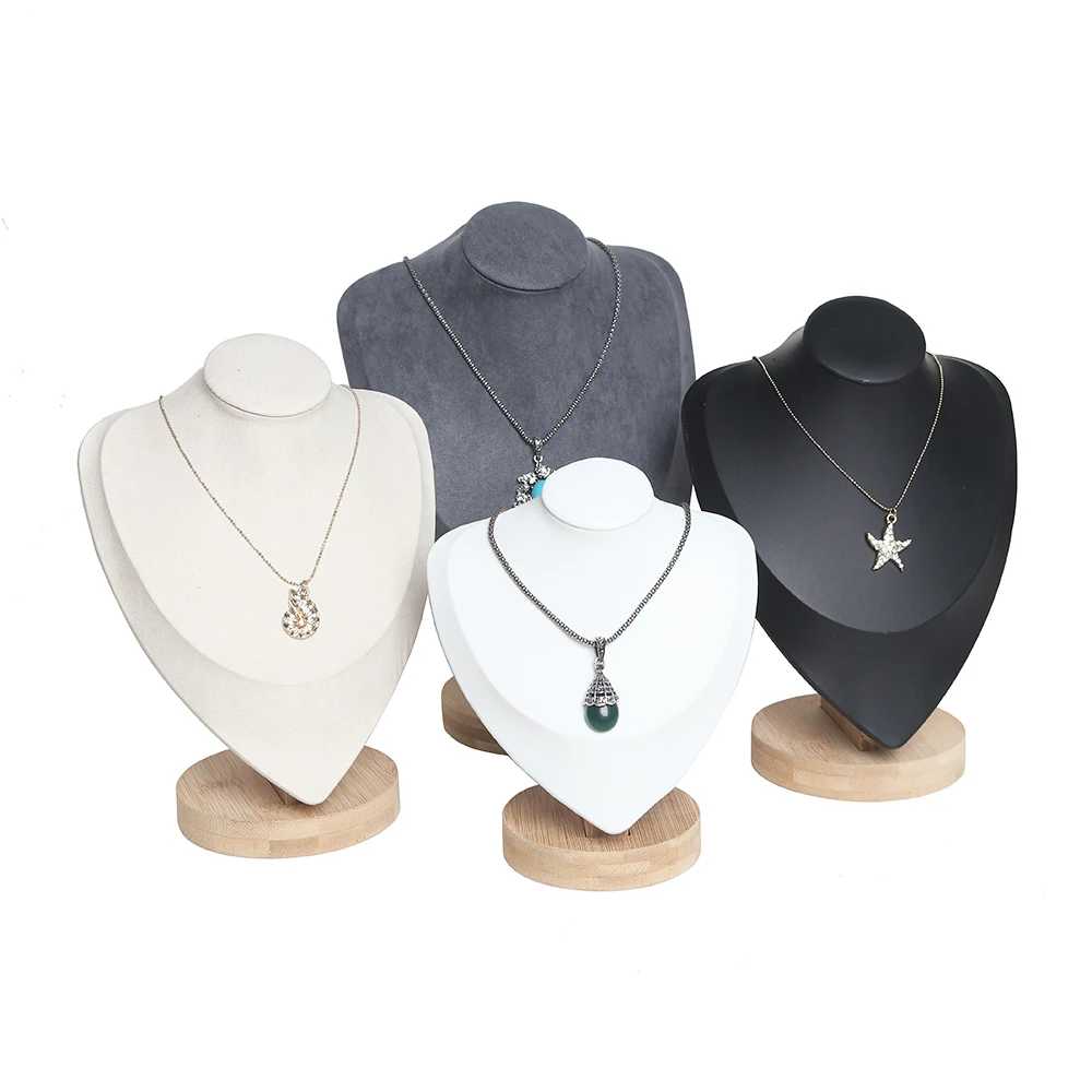 Бамбуковая подвеска-витрина для ожерелья ювелирный держатель манекен бюст