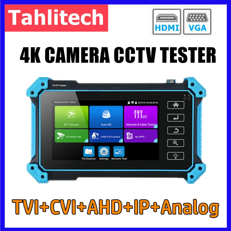 Тестер видеонаблюдения Монитор IPC-5200C 12MP IP-камеры 8MP AHD CVI TVI VGA HDMI PTZ PoE IP UTP сетевого