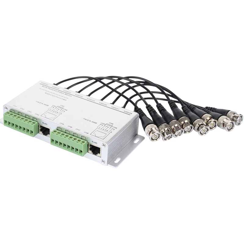 HD CVI/TVI/AHD пассивный трансивер 8 каналов видео балун адаптер передатчик BNC к UTP Cat5/5E/6