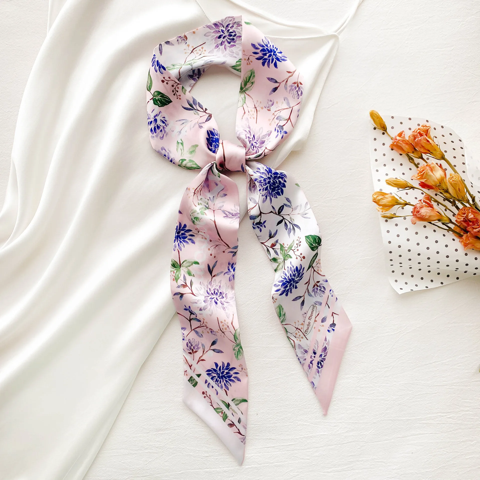 

130cm scarves, small long narrow spring and autumn fashion scarf summer thin ribbon women skinny scarf women