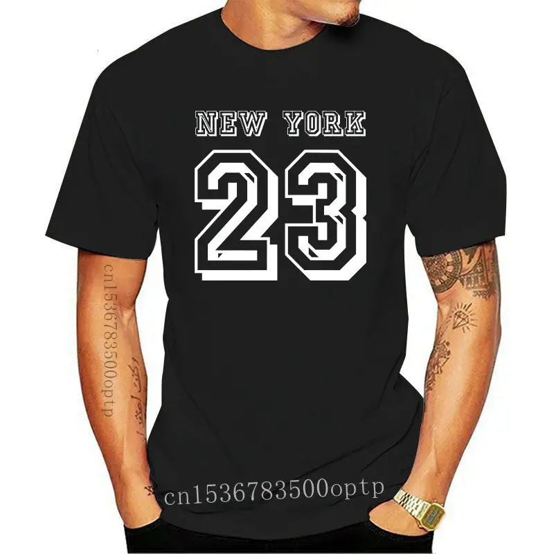 

Camiseta с eslogan «York 23» для мужчин и женщин, camisa negra с принтом номеров и качеством, неформальная, fresca, Pride lo,