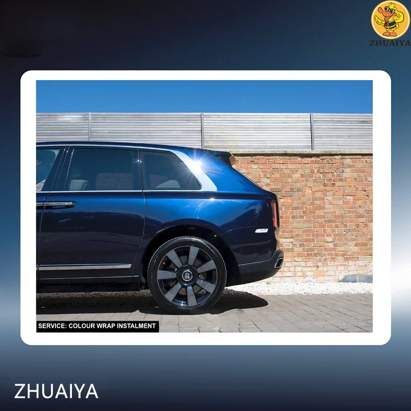 Темно-синяя виниловая пленка ZHUAIYA серии Hyper Gloss обмотка для автомобиля легкая