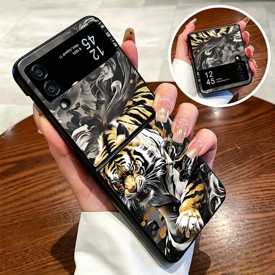 Фото Чехол для телефона Ukiyo E Tiger для Samsung Galaxy Z Flip 7 6 5 4 3 Z Fold 7 6 5 4 3 №2
