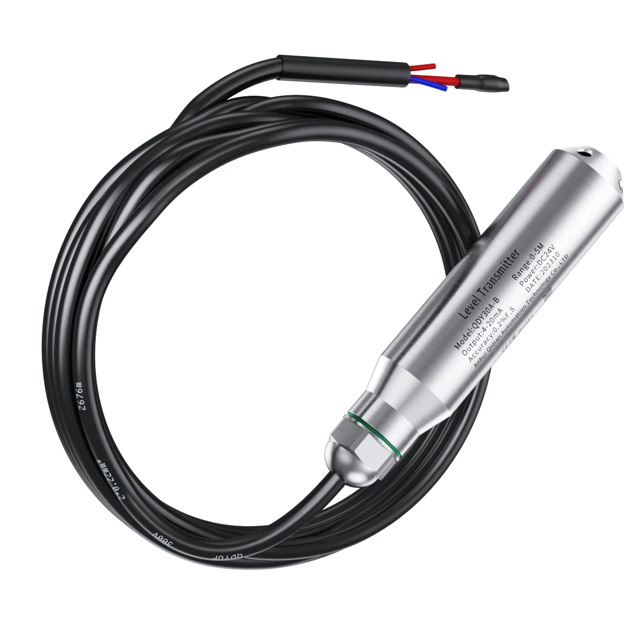QDY30A DC10-30V Датчик уровня воды в масляном топливном дизельном баке от 0 до 4-20 мА RS485