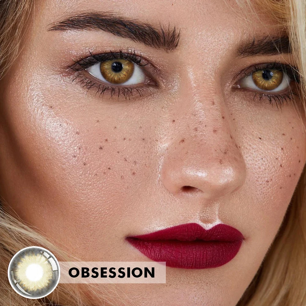 Craving Brown Colored Contact Lenses for eyes Soft small beauty Pupil Color 2pcs/pair Degree prescription myopia