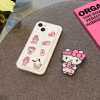 hello kitty my melody with stand phone cases for iphone 13 12 11 pro max xr xs max x back cover