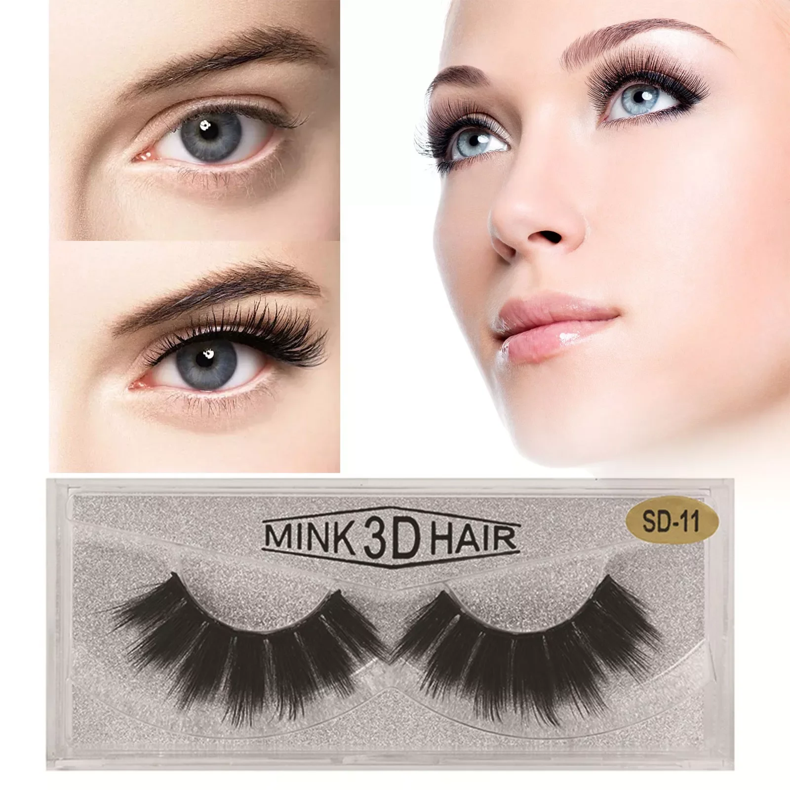 

NEW2023 Thick 1 Pair Of False Eyelashes 3d Imitation Mink Hair Natural Thick Eyelashes Beauty Tool Reusable Slender Long Thick A