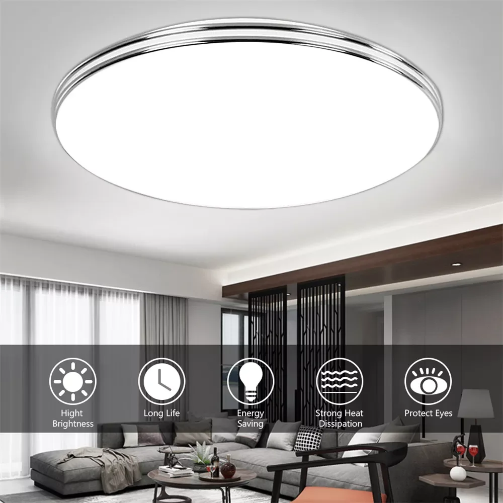 

Ultra Thin LED Ceiling Lamp LED Modern Panel Light 72W Indoor Chandel 220V Bedroom Kitchen Surface Mount Flush Ceiling Lights