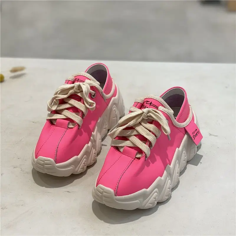 

Baotou Women's Shoes In Autumn 2022, The New Pink Lazy Daddy Shoes with Thick Soles, Increased Leisure Comfort and Casual Shoes