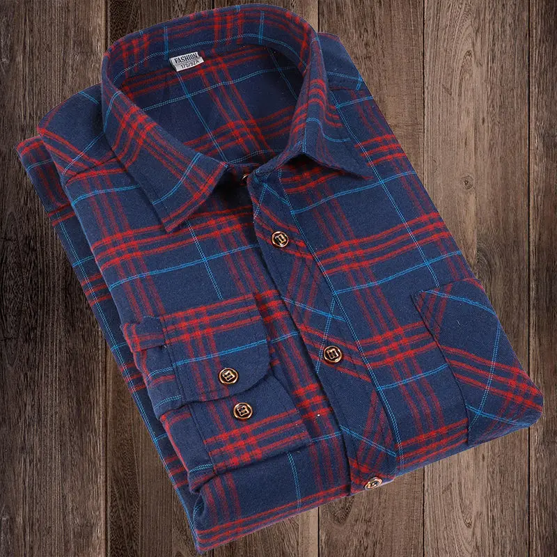 Comfortable Cotton Long Sleeve Standard-fit Shirt B225