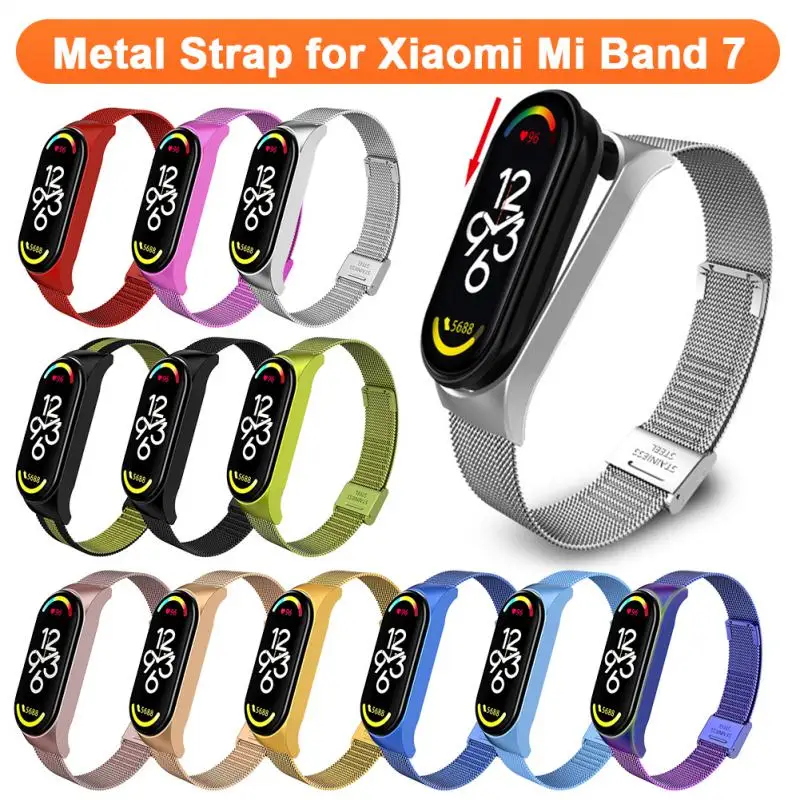 

Металлический ремешок для часов Xiaomi Mi Band 7, сменный Браслет без винтов для Xiaomi Mi Band 7, браслет для Mi Band 7