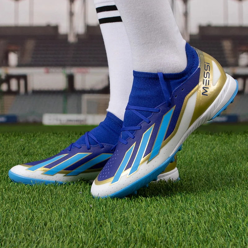 Мужская обувь Adidas новинка 2024 X среднего класса TF сломанный гвоздь Месси
