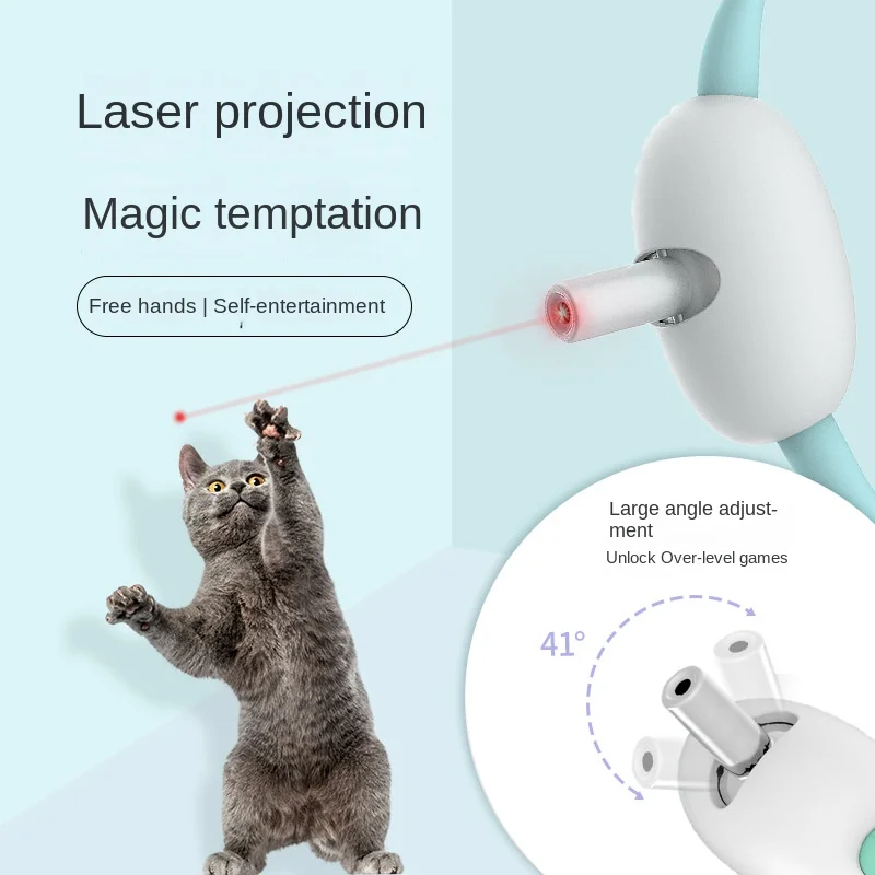 

Уникальный дизайн, забавная Лазерная Игрушка для кошек с USB-зарядкой, умный лазерный воротник, автоматическая забавная игрушка для кошек