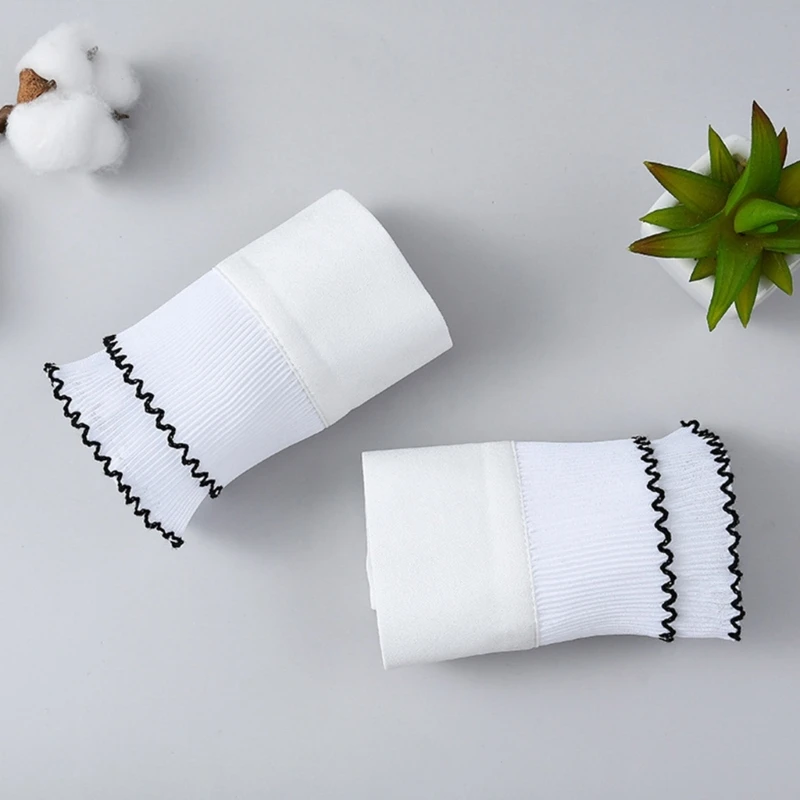 

652F Девушки Белый Цвет Наручные Манжеты Декоративные Рукава Плиссированные Ложные Манжеты Юбки Декоры