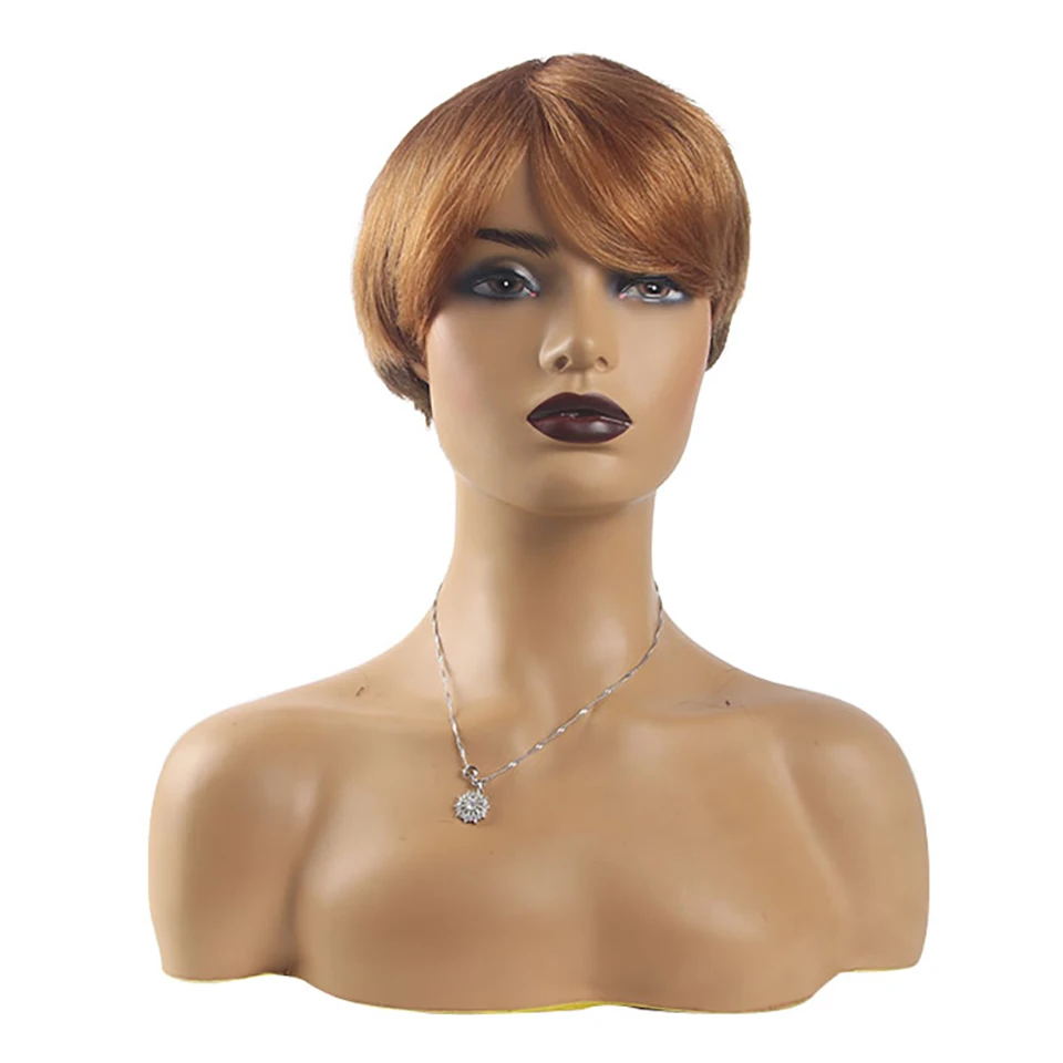 

Парик для женщин из натуральных прямых волос, без клея