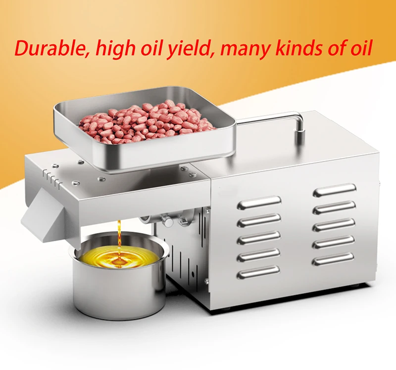 

Squeeze Fresh pure peanut oil Home oil press machine Small cold hot pressing Stainless steel electric automatic oil frying