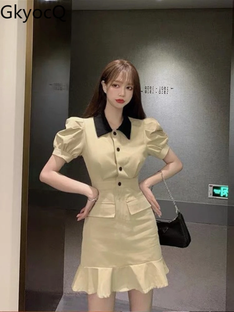 

Женское облегающее платье-карго во французском стиле, элегантное привлекательное приталенное платье в Корейском стиле, лето 2022