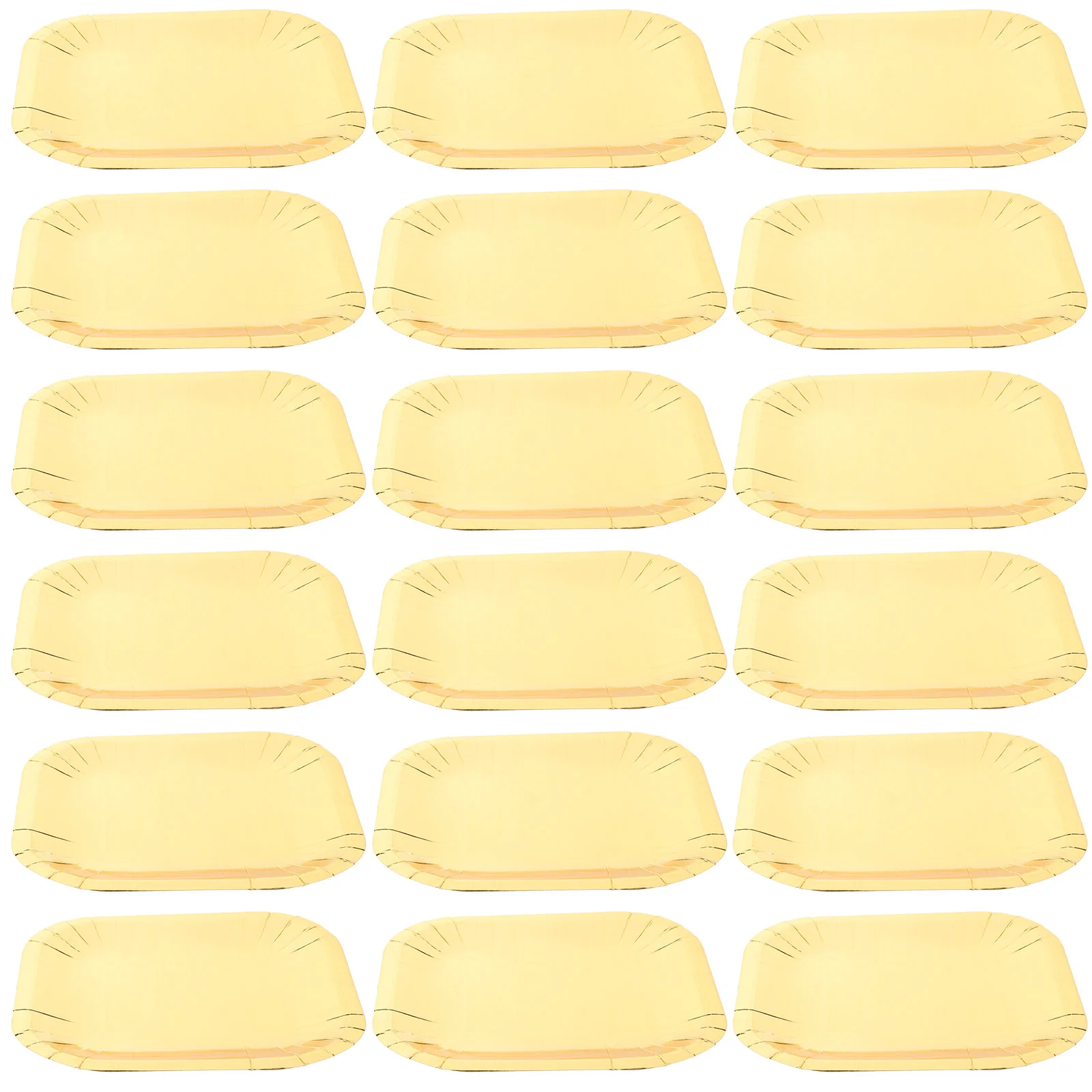 

40 Pcs Paper Plate Cake Serving Platters White Card Food Fruit Dish Square