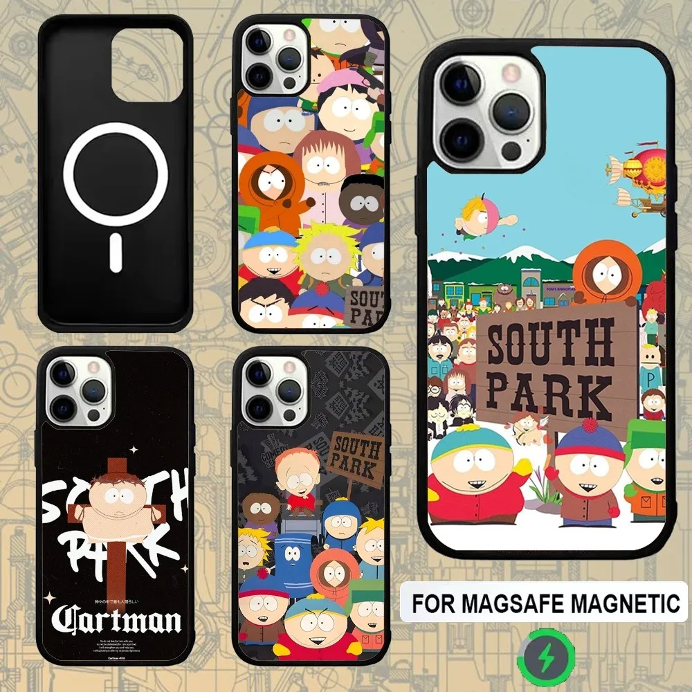 Чехол для телефона S-South Funny P-Park IPhone 16 15 Pro Max чехол 14 Plus 13 12 11 магнитный беспроводной