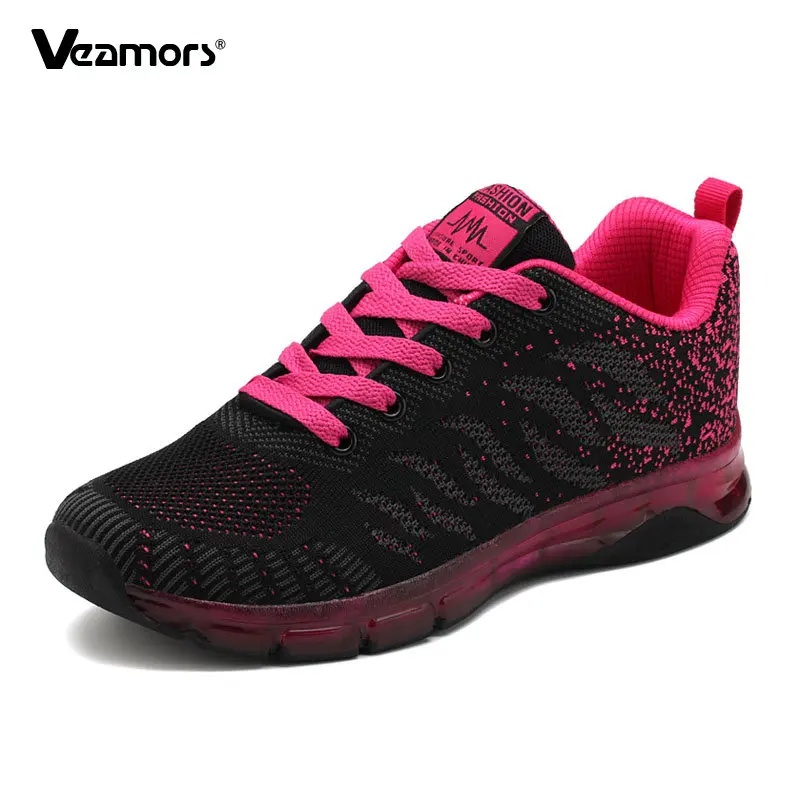 

Fashion Women Vulcanize Shoes Air Cushion Shock Lightweight Lady Flat Sneakers Breathable Mesh Comfort Female Sport Trainers