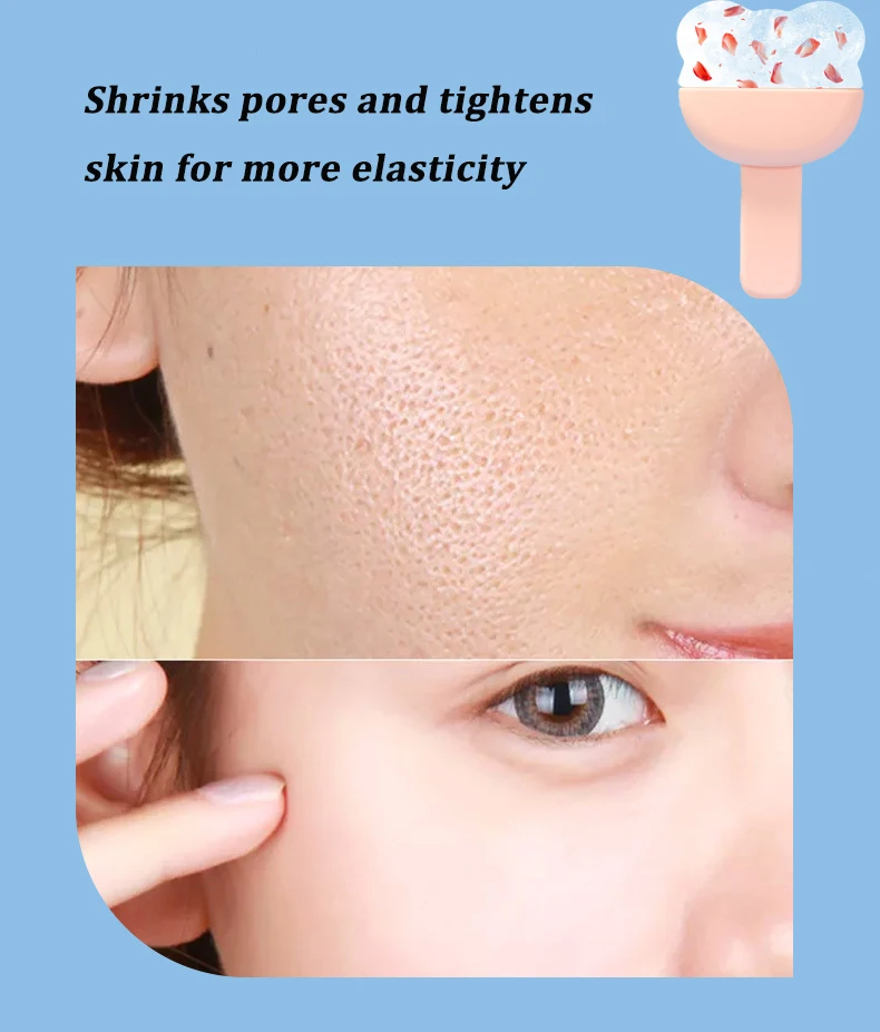 Силиконовый ролик Ice Cube для массажа лица сужение пор глаз припухлости ледяной