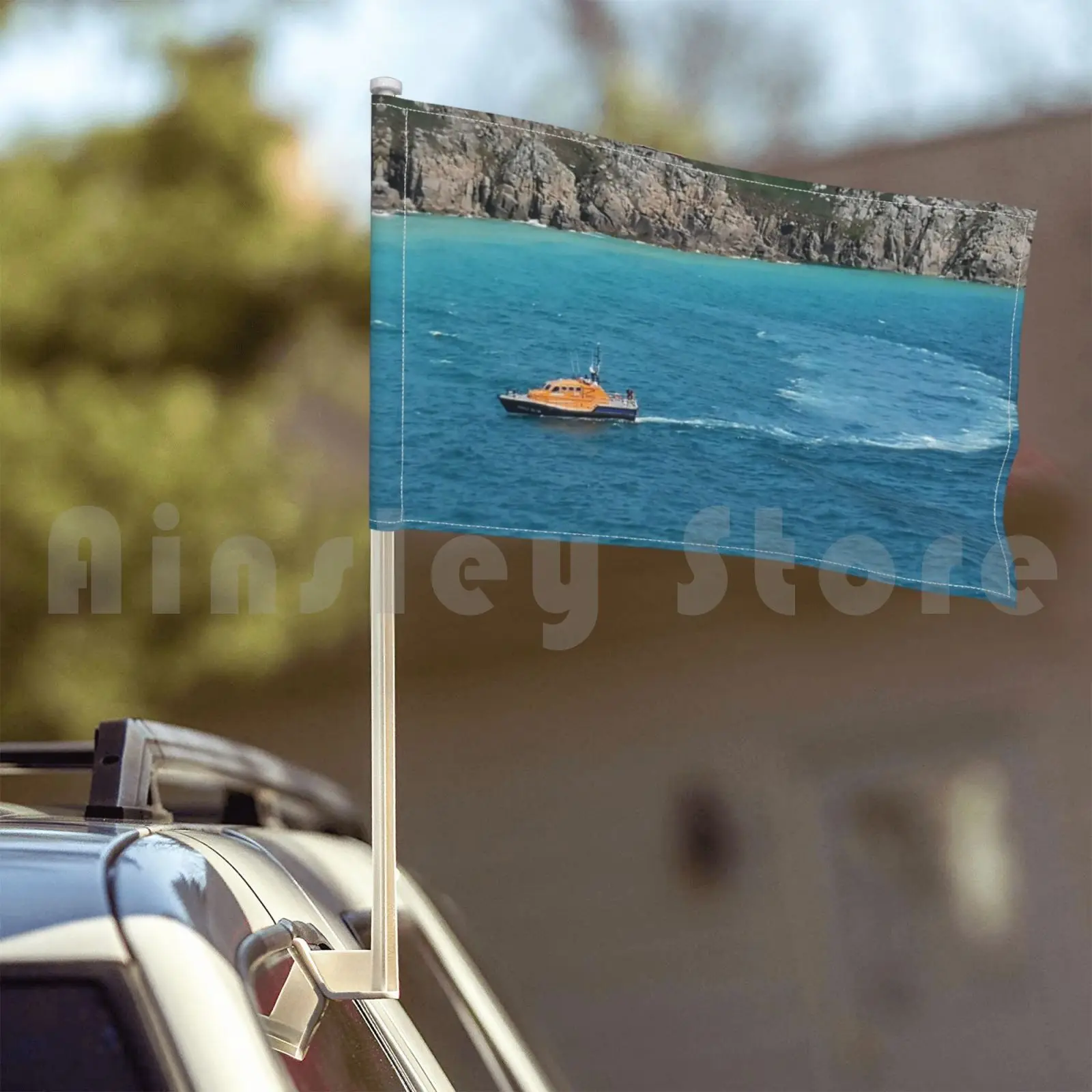 Rnli Lifeboat Uk Outdoor Decor Flag Car Rescue Sea England Volunteer Team Boat Self Righting Suit