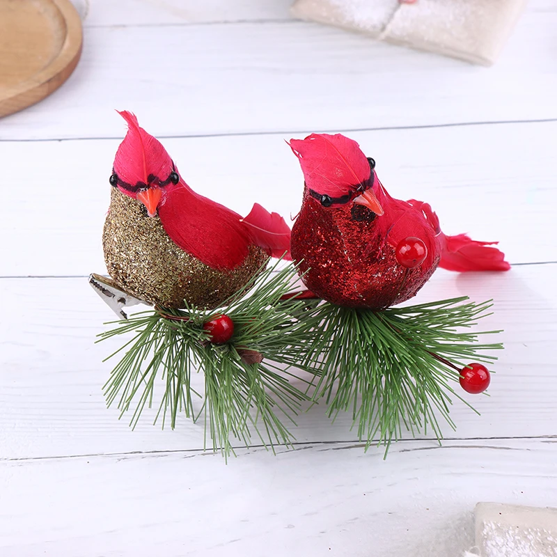 

Red Parrot Handmade Simulation Parrot Creative Feather Lawn Figurine Ornament Animal Bird Garden Bird Prop Decoration Miniature