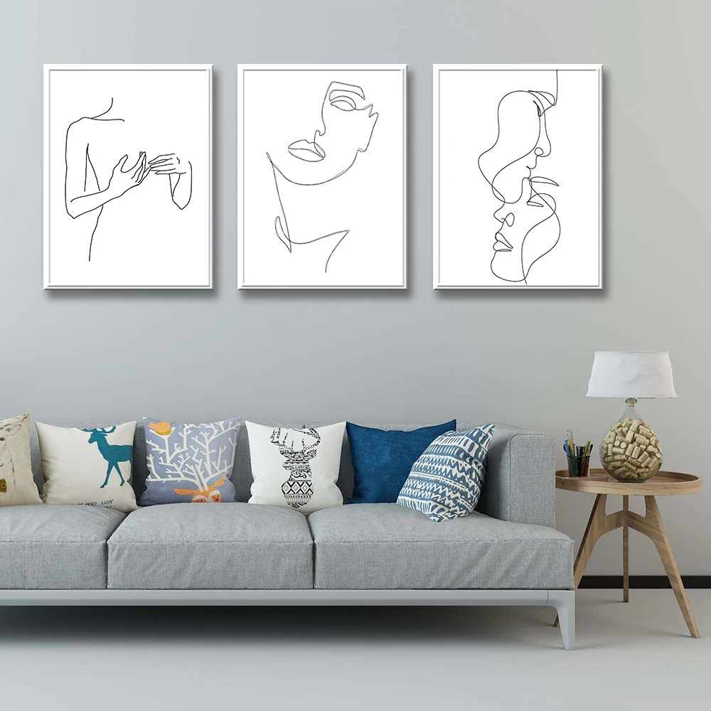 

Nordic The sketch figures Nordic Decoration Home Canvas Art Canvas Painting Kids Wall Pictures Home Decor Cuadros