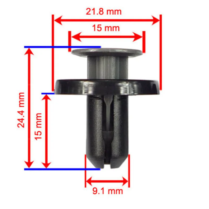 

20pcs Car Bumper Clip Engine Under Cover Push Type Retainer For Toyota RAV4 High Quality Black Bumper Clips Accessories