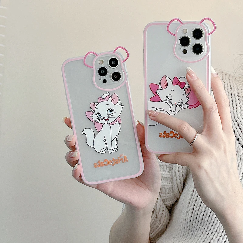 

Disney Marie Cat Phone Case for iPhone 12 13 pro XS MAX X XR Cover