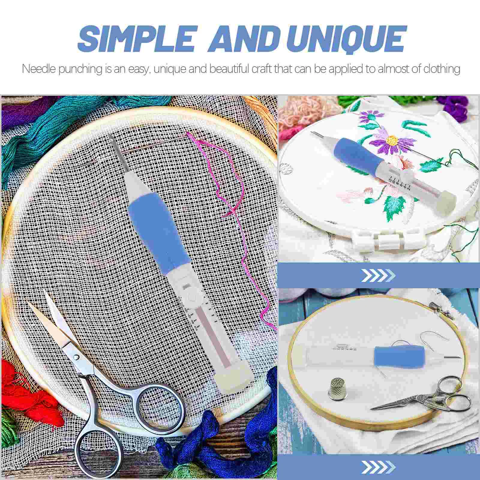 Набор игл для вышивки и пробивки инструменты рукоделия нитки вышивания шитье