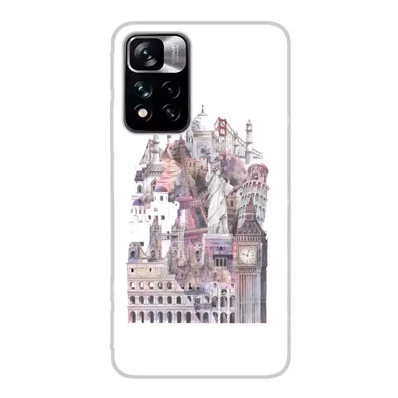 

NEW2023 Muchoygood case with --NOTE-11-PRO +-PLUS-5G silicone gel tpu custom drawing design TRAVEL 008