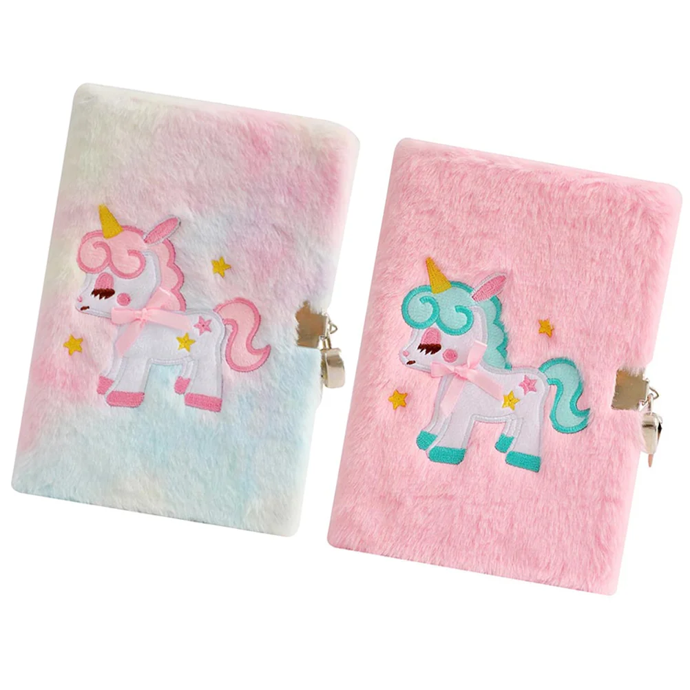 

Блокнот плюшевый с замком для студентов, 2 шт.