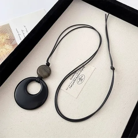 MOONBIFFY Круглое ожерелье из смолы