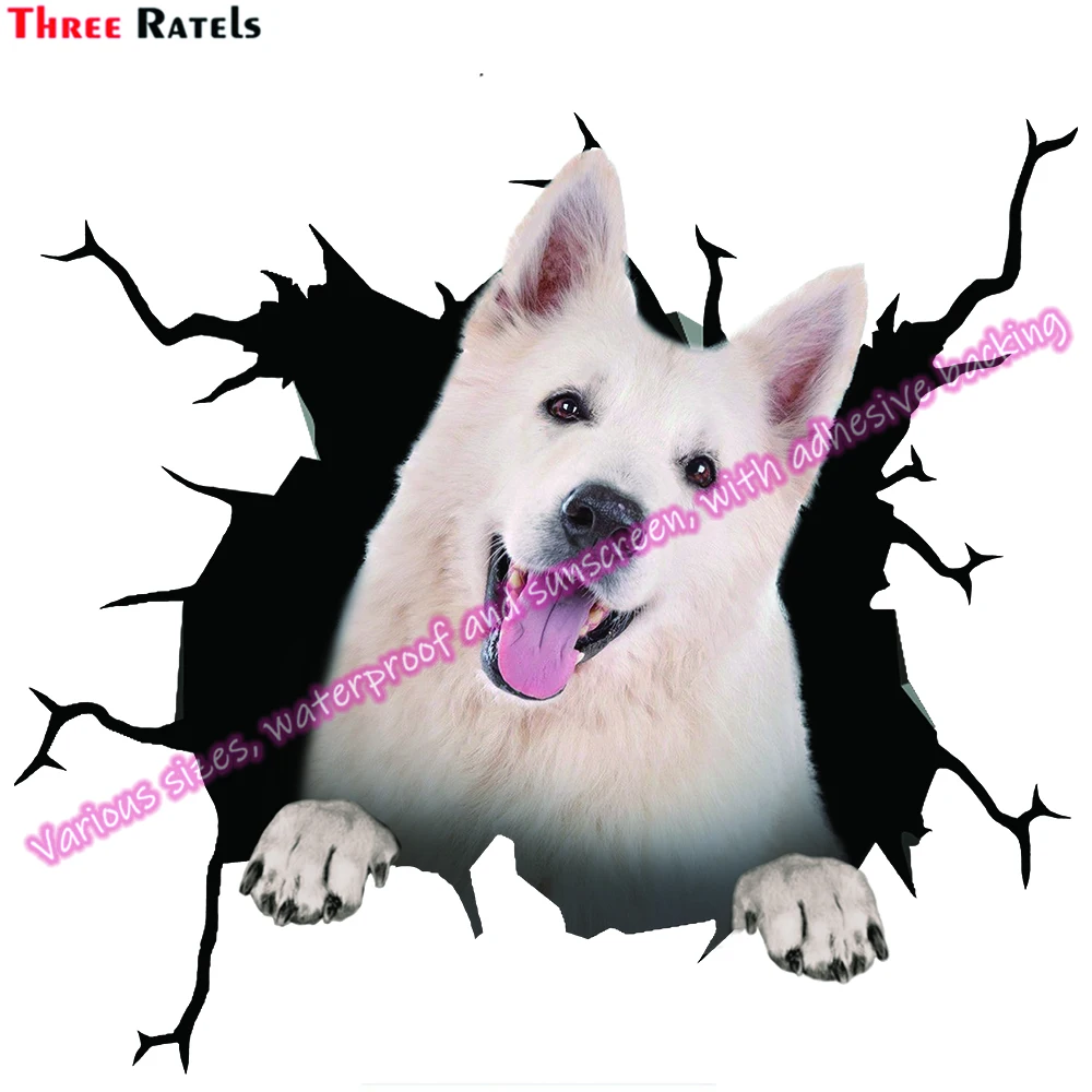 Наклейка с отверстиями для питомцев Three Ratels DA наклейка на лицо собаки фото заказ