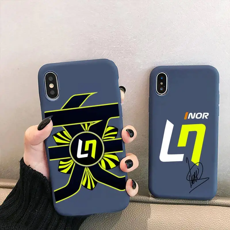 

Lando Norris 2021 Phone Case for iPhone 13 12 mini 11 Pro XS MAX X XR 7 8 6 Plus Candy Color blue Soft Silicone Cover