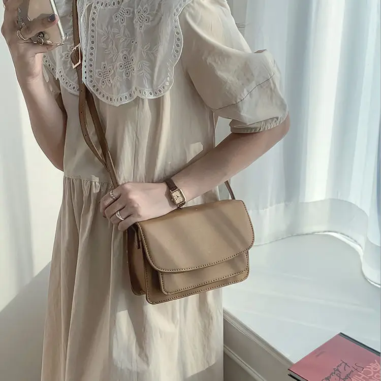 Fashion Luxury Brand Women Messenger Bag Pu Soft Leather New High Quality Solid Color Casual Simple Versatile Women Shoulder Bag