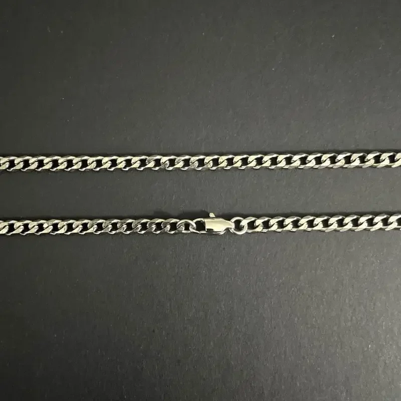 Новое ожерелье из чистого титана TA1 шлифовальное шесть сторон 4 1 мм