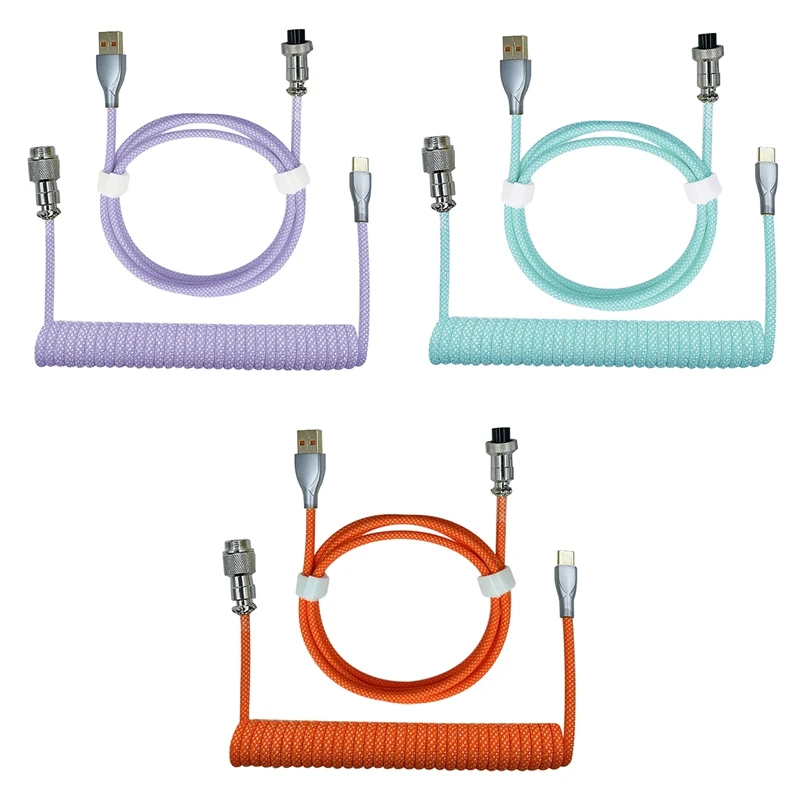 

Type-C To USB Data Cable Mechanical Keyboard Coiled Cable Airline Cable Gaming Keyboard Cable Spring Cable