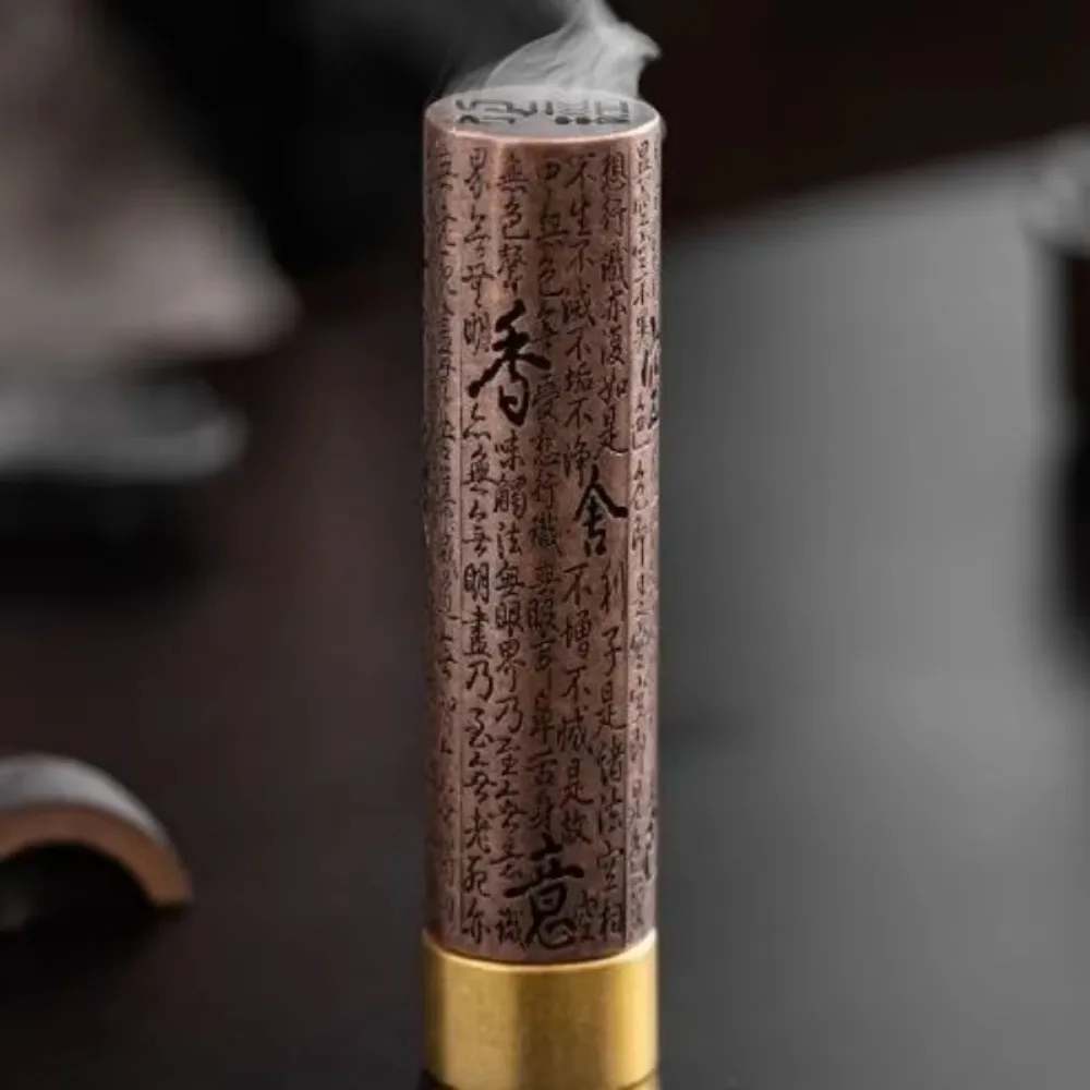 Красный цинковый сплав печь для благовоний сердце Sutra